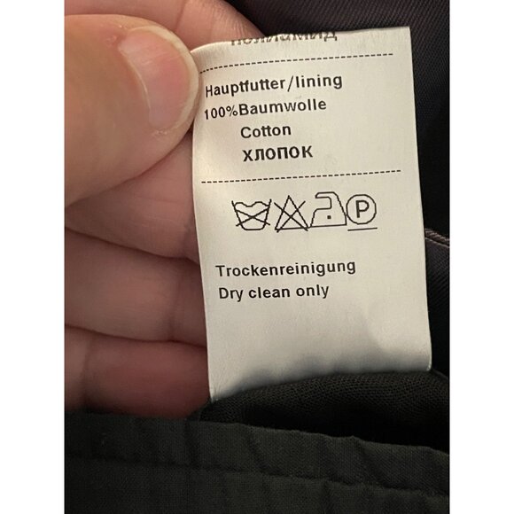 Mens Clothcraft Virgin Wool Blend Peacoat Large Double-Breasted Charcoal - Picture 3 of 16